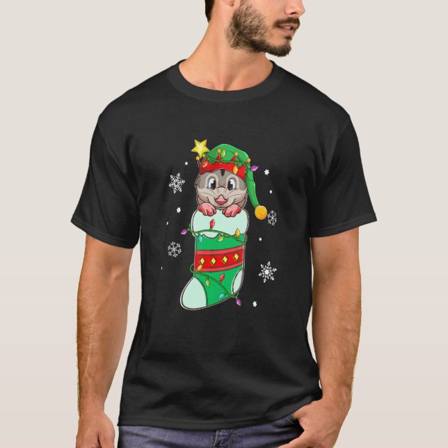 Christmas for men women kids ELF Opossum T-Shirt (Vorderseite)
