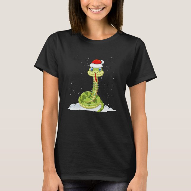 Christmas for men women kids Santa Snake T-Shirt (Vorderseite)
