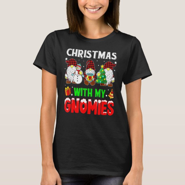 Christmas  For Women Gnome Gnomies T-Shirt (Vorderseite)