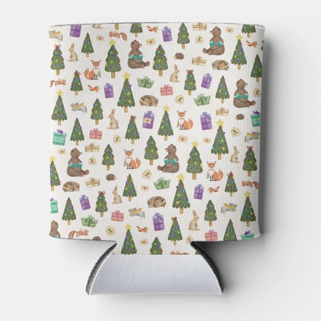 Christmas Forrest Pattern Dosenkühler (Vorderseite)