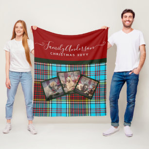 CHRISTMAS FOTO GIFT - Anderson Tartan Collage Fleecedecke
