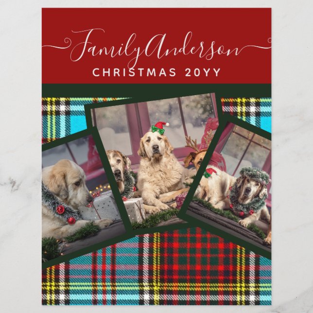 CHRISTMAS FOTO GIFT - Anderson Tartan Collage Flyer (Vorne)