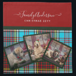 CHRISTMAS FOTO GIFT - Anderson Tartan Collage Serviette<br><div class="desc">Fügen Sie 3 Fotos und Ihren eigenen Text hinzu, um dieses moderne trendige Foto Collage Kissen Weihnachten oder Feiertage Geschenk personalisieren. Sie machen schöne Pfannkuchen. Fügen Sie Fotos von Familie, Haustieren (Hund, Katze, Pferd, Hamster, Pergament, Schlange, Kaninchen usw.) hinzu. Feiertage, Freunde, Hobbys , selifiert, instagram Bilder, wie gewünscht, um ein...</div>