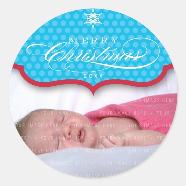 CHRISTMAS FOTO STICKER :: Schneeflocke1 1 (Vorderseite)