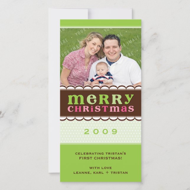 CHRISTMAS FOTOKARTE: Candyfloss 2 Feiertagskarte (Vorderseite)