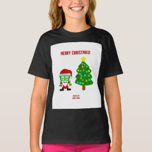 Christmas FrankenCheese Girls Black Basic T Shirt