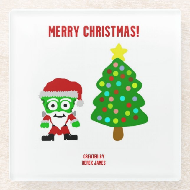Christmas FrankenCheese Glass Untersetzer (Vorderseite)