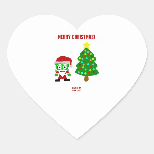 Christmas FrankenCheese Heart Sticker (Vorderseite)