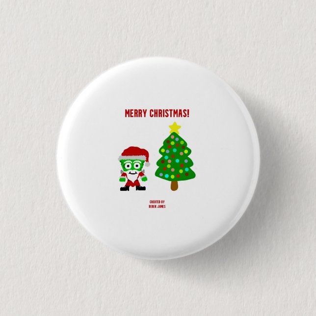 Christmas FrankenCheese Round Button (Vorderseite)