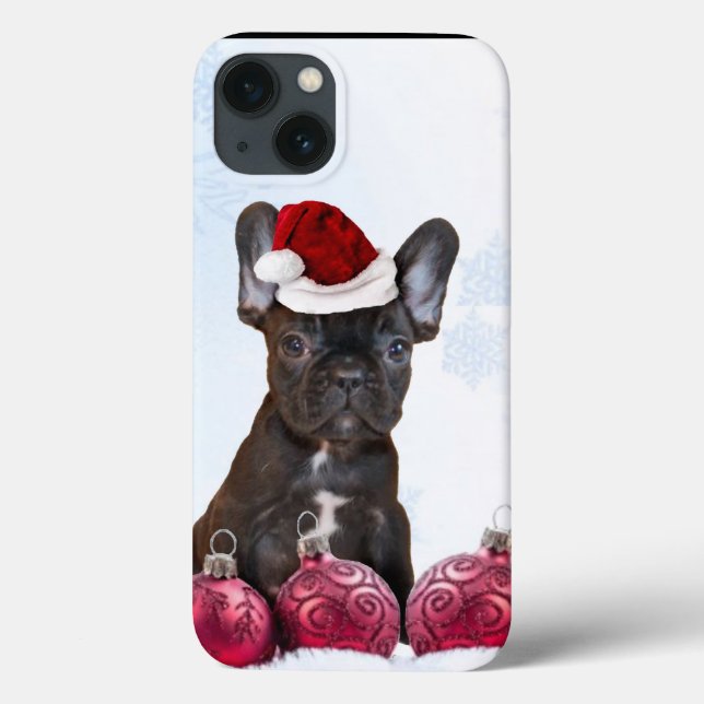 Christmas French Bulldog Case-Mate iPhone Hülle (Rückseite)