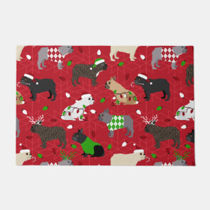 Christmas French Bulldog Doormat Fußmatte