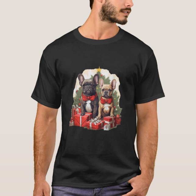 Christmas French Bulldog French Bulldog Christmas  T-Shirt (Vorderseite)
