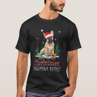 Christmas French Bulldog Pajama Lights Liebe Dog T-Shirt