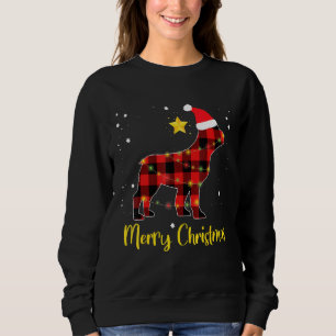 Christmas French Bulldog Red Kariert Dog Pajama Sweatshirt