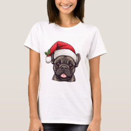 Christmas French Bulldog T - Shirt - Fawn