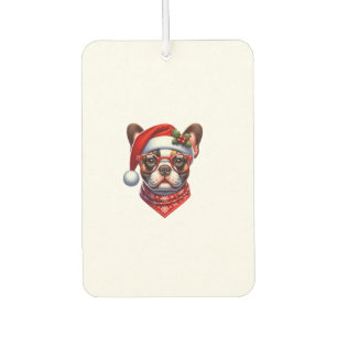 Christmas French Bulldog Weihnachtsmannmütze Frenc Autolufterfrischer