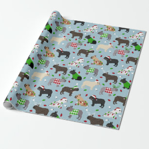 Christmas French Bulldog Wrapping Paper Geschenkpapier