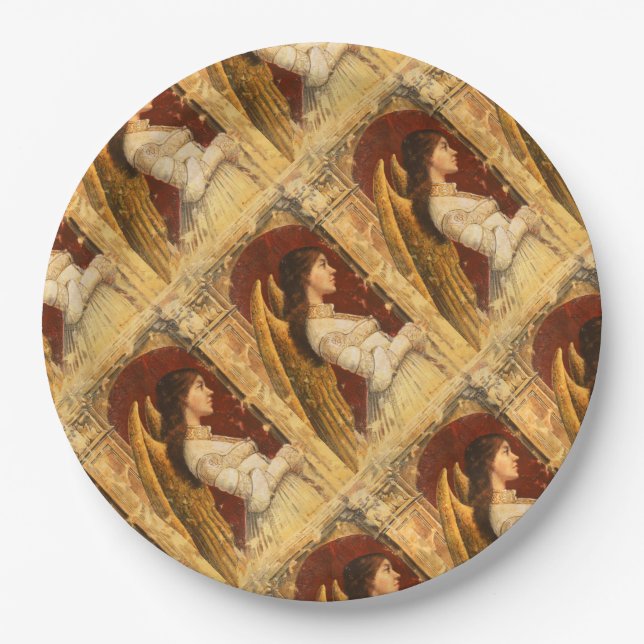 Christmas Fresco Angel Pappteller (Vorderseite)