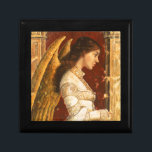 Christmas Fresco Angel Schmuckschachtel<br><div class="desc">Dieser Gegenstand ist mit einem wunderschönen Weihnachtsfreskengel illustriert. Das Originalwerk wurde auf eine verputzte Oberfläche gemalt,  die das Aussehen eines Renaissancefreskons verleiht. Die Arbeit hat ein Vintages präraphaelite Gefühl.</div>