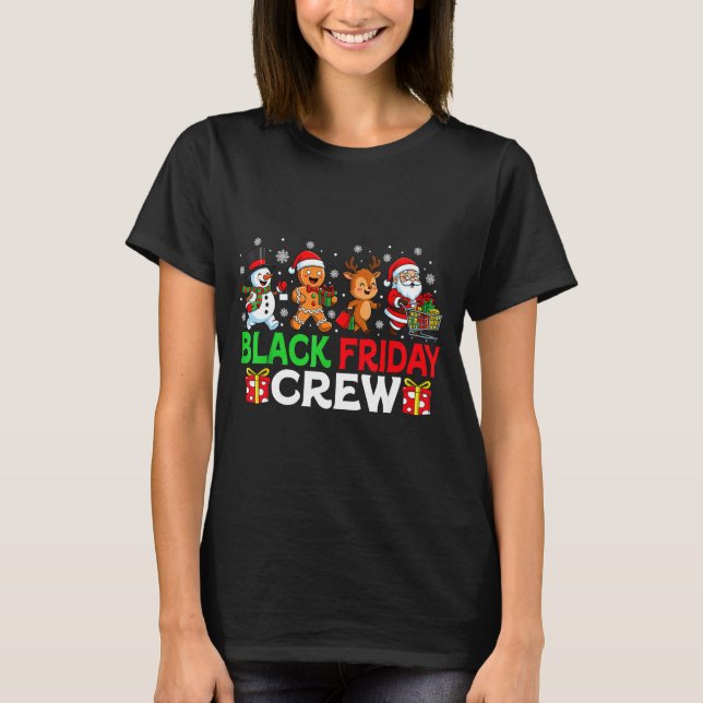 Christmas Friday Shopng Crew Black Shopng Family F T-Shirt (Vorderseite)