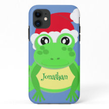 Christmas Frog Weihnachtsmannmütze Blue Novelty