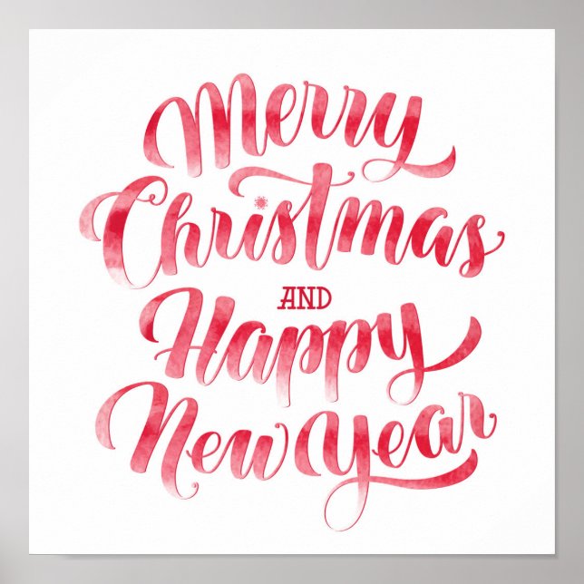 Christmas | Frohe Weihnachten und glückliches Neue Poster (Vorne)