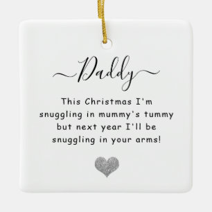 Christmas from the bump dad to be keramikornament
