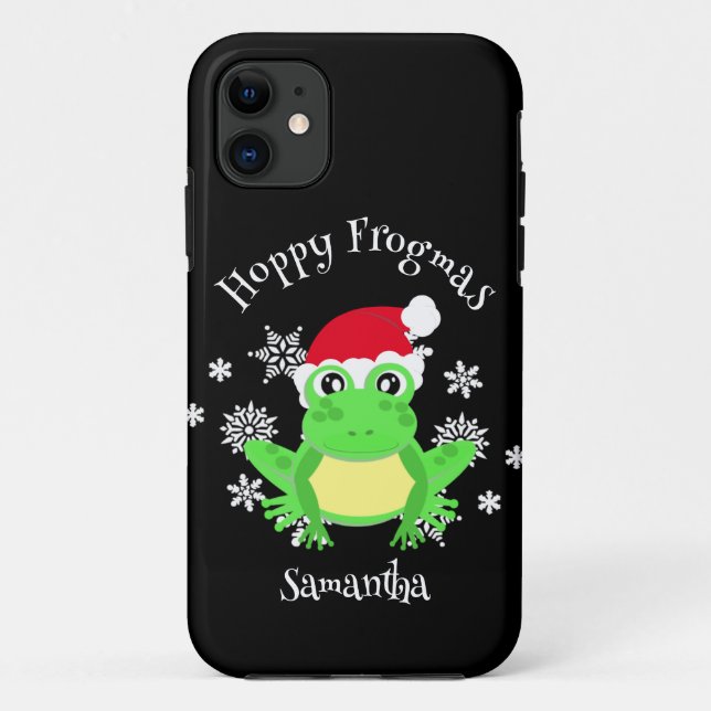 Christmas Frosch Weihnachtsmannmütze Novelty Funny Case-Mate iPhone Hülle (Rückseite)