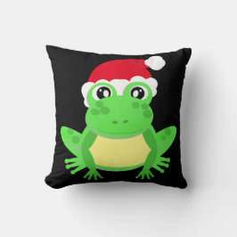Christmas Frosch Weihnachtsmannmütze Novelty Funny Kissen