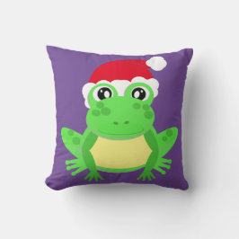 Christmas Frosch Weihnachtsmannmütze Novelty Funny Kissen