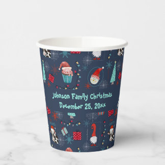 Christmas Fun Custom Name and Date Pappbecher