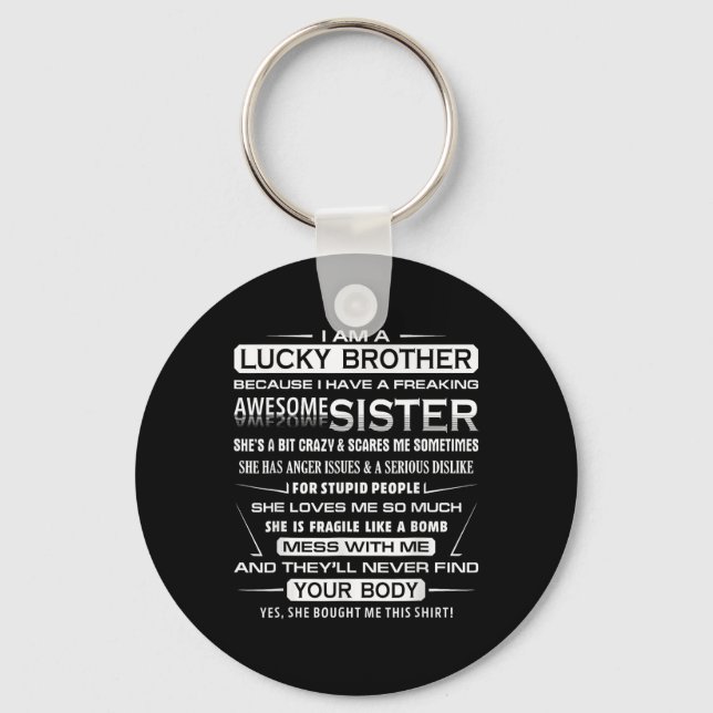 Christmas Fun For Brother From Sister 1  Schlüsselanhänger (Vorderseite)