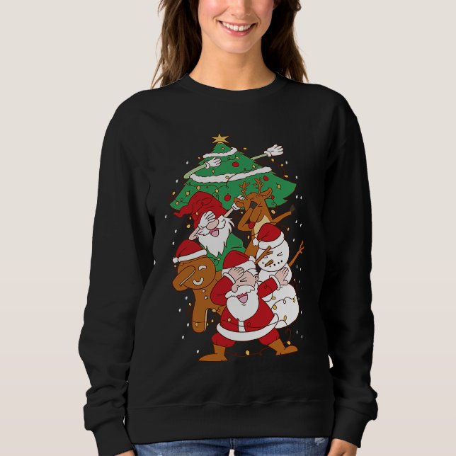 Christmas Fun Santa Deer Elf Ginger Sweatshirt (Vorderseite)