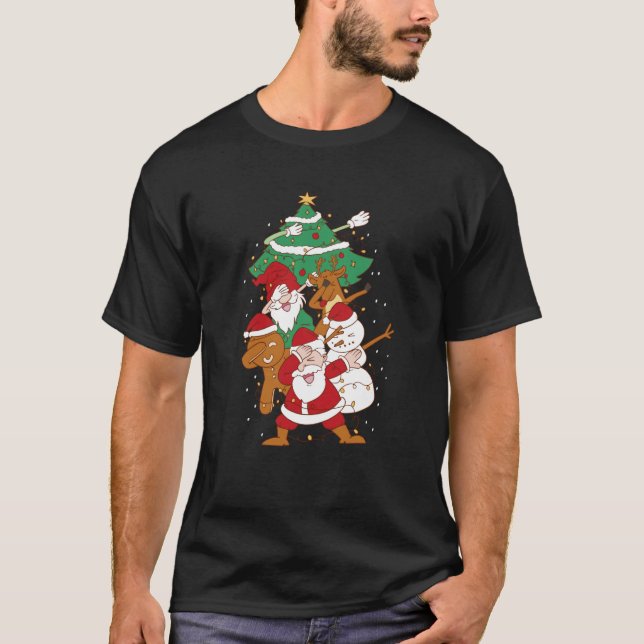 Christmas Fun Santa Deer Elf Ginger T-Shirt (Vorderseite)