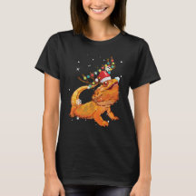Christmas Funny Bearded Dragon Reindeer  Santa's