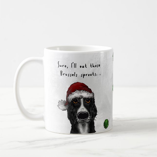 Christmas Funny Border Collie Tasse - Sprouts (Links)