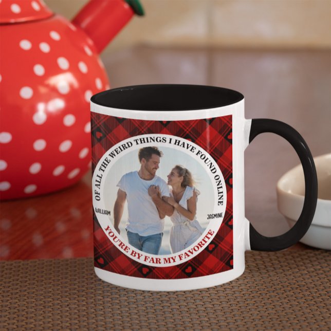 Christmas Funny Couple Foto Buffalo Rahmen Tasse (Von Creator hochgeladen)