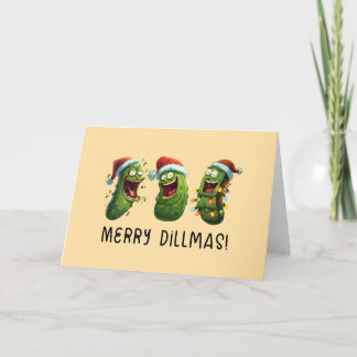Christmas funny dill pickles Merry Dillmas Karte