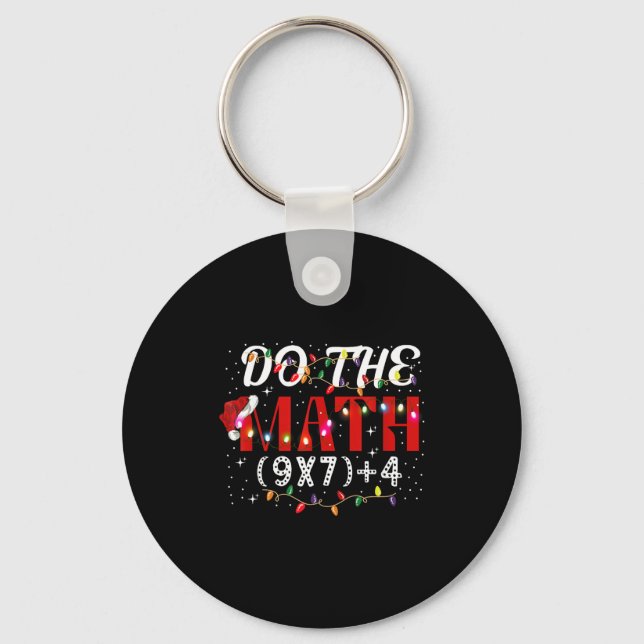 Christmas Funny Do The Math Meme (9x7)+4 Gift Lear Schlüsselanhänger (Vorderseite)