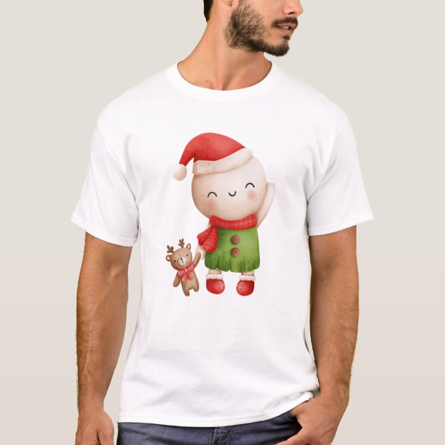Christmas Funny Family Vintag Snowman T-Shirt (Vorderseite)