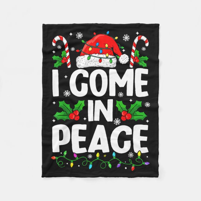 Christmas Funny I Come In Peace Couple Matching Me Fleecedecke (Vorderseite)
