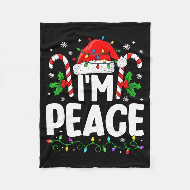 Christmas Funny I Come In Peace Couple Matching Me Fleecedecke (Vorderseite)