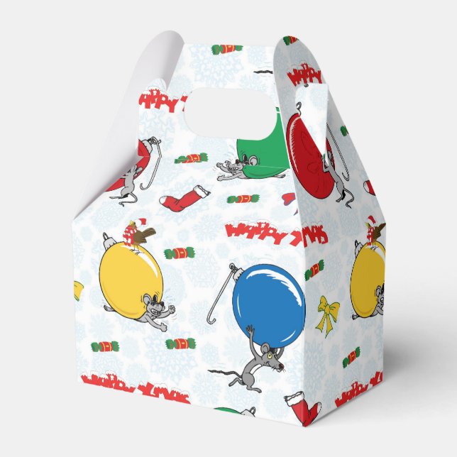 Christmas funny mouse with balls geschenkschachtel (Vorderseite)