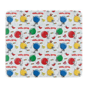 Christmas funny mouse with balls schneidebrett