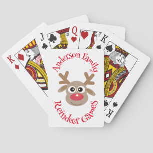 Christmas Funny Reindeer Cartoon Novelty Niedlich Spielkarten