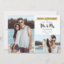 Christmas Future Mr. und Mrs Save the Date 2 Foto