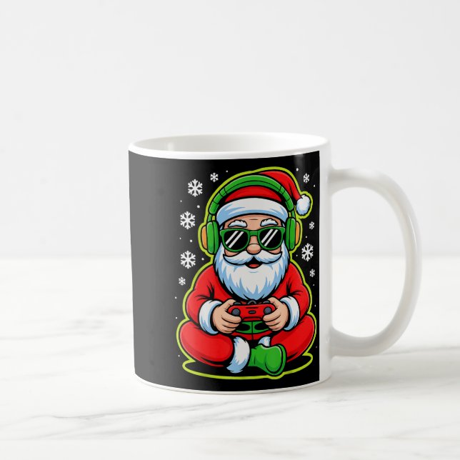Christmas Gamer Boys Kids Santa Play Video Game  Kaffeetasse (Rechts)