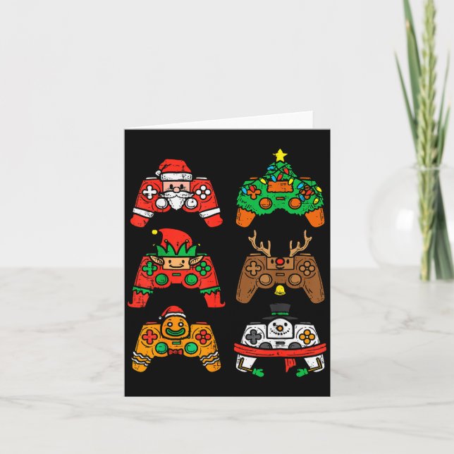 Christmas Gamer Controller Xmas Gaming Men Boys Ki Karte (Vorderseite)