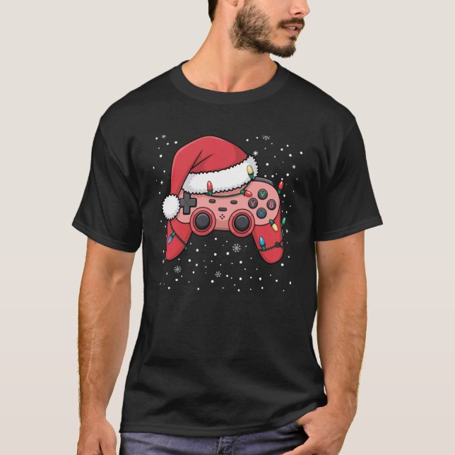 Christmas Gamer Controller Xmas Gaming Men Boys Ki T-Shirt (Vorderseite)