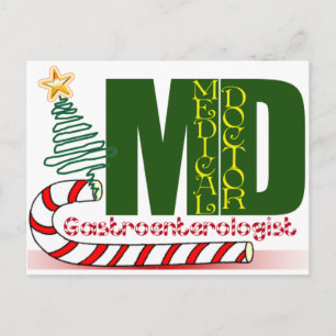 CHRISTMAS GASTROENTEROLOGIST FEIERTAGSPOSTKARTE